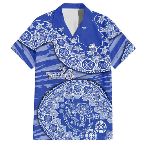North Melbourne Kangaroos NAIDOC Week 2026 Hawaiian Shirt Australian Aboriginal Dot Art Dreamtime Pattern Style