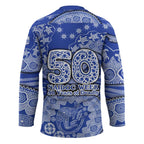 North Melbourne Kangaroos NAIDOC Week 2026 Hockey Jersey Australian Aboriginal Dot Art Dreamtime Pattern Style
