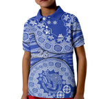 North Melbourne Kangaroos NAIDOC Week 2026 Kid Polo Shirt Australian Aboriginal Dot Art Dreamtime Pattern Style
