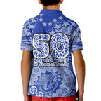 North Melbourne Kangaroos NAIDOC Week 2026 Kid Polo Shirt Australian Aboriginal Dot Art Dreamtime Pattern Style