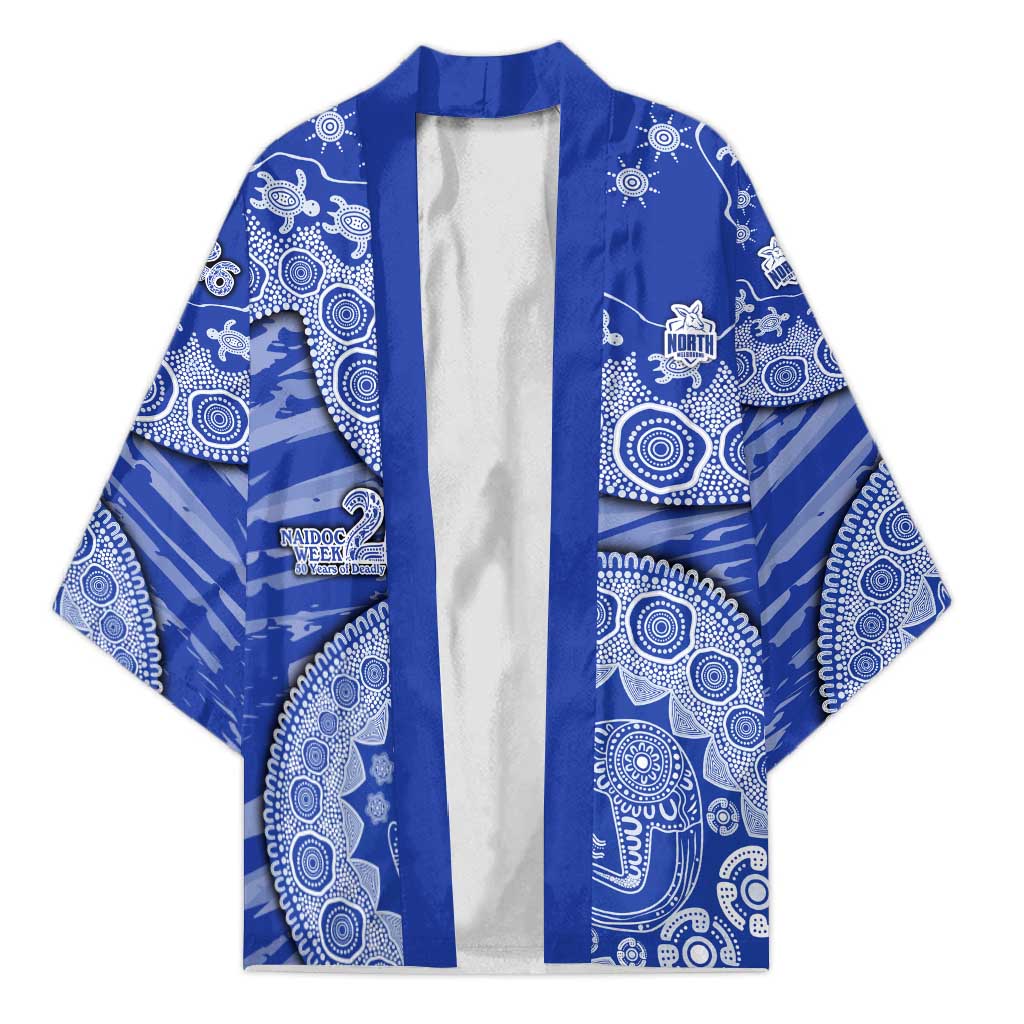 North Melbourne Kangaroos NAIDOC Week 2026 Kimono Australian Aboriginal Dot Art Dreamtime Pattern Style