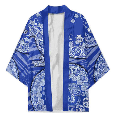 North Melbourne Kangaroos NAIDOC Week 2026 Kimono Australian Aboriginal Dot Art Dreamtime Pattern Style