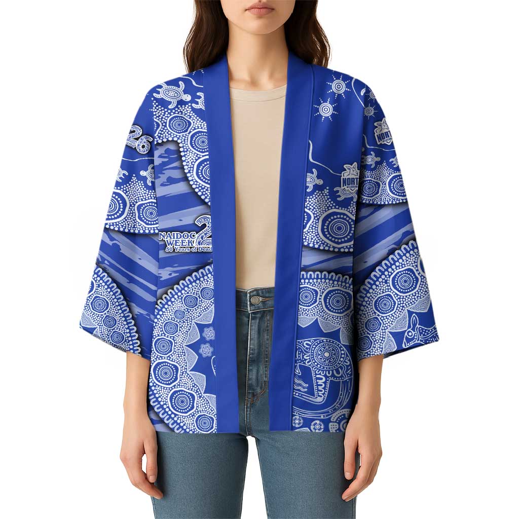 North Melbourne Kangaroos NAIDOC Week 2026 Kimono Australian Aboriginal Dot Art Dreamtime Pattern Style