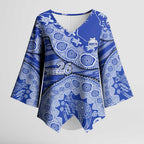 North Melbourne Kangaroos NAIDOC Week 2026 Kimono Sleeve Blouse Australian Aboriginal Dot Art Dreamtime Pattern Style