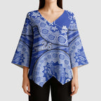 North Melbourne Kangaroos NAIDOC Week 2026 Kimono Sleeve Blouse Australian Aboriginal Dot Art Dreamtime Pattern Style