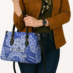 North Melbourne Kangaroos NAIDOC Week 2026 Leather Bag Australian Aboriginal Dot Art Dreamtime Pattern Style