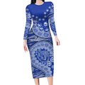 North Melbourne Kangaroos NAIDOC Week 2026 Long Sleeve Bodycon Dress Australian Aboriginal Dot Art Dreamtime Pattern Style