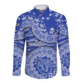 North Melbourne Kangaroos NAIDOC Week 2026 Long Sleeve Button Shirt Australian Aboriginal Dot Art Dreamtime Pattern Style