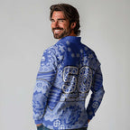 North Melbourne Kangaroos NAIDOC Week 2026 Long Sleeve Polo Shirt Australian Aboriginal Dot Art Dreamtime Pattern Style