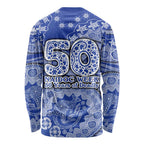 North Melbourne Kangaroos NAIDOC Week 2026 Long Sleeve Shirt Australian Aboriginal Dot Art Dreamtime Pattern Style
