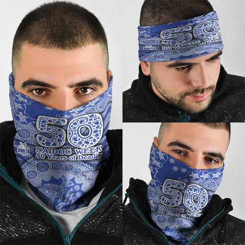North Melbourne Kangaroos NAIDOC Week 2026 Neck Gaiter Australian Aboriginal Dot Art Dreamtime Pattern Style