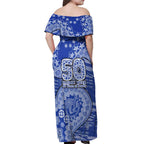 North Melbourne Kangaroos NAIDOC Week 2026 Off Shoulder Maxi Dress Australian Aboriginal Dot Art Dreamtime Pattern Style