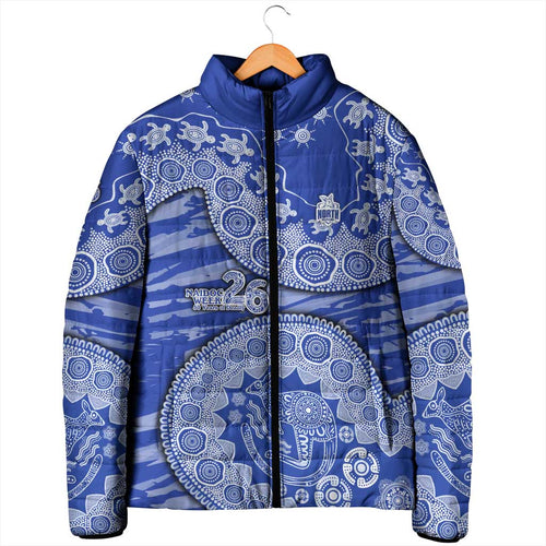 North Melbourne Kangaroos NAIDOC Week 2026 Padded Jacket Australian Aboriginal Dot Art Dreamtime Pattern Style
