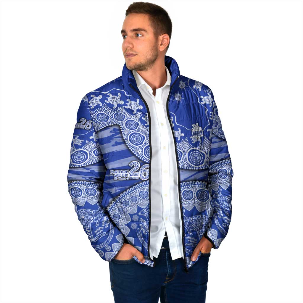 North Melbourne Kangaroos NAIDOC Week 2026 Padded Jacket Australian Aboriginal Dot Art Dreamtime Pattern Style