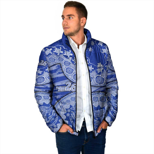 North Melbourne Kangaroos NAIDOC Week 2026 Padded Jacket Australian Aboriginal Dot Art Dreamtime Pattern Style