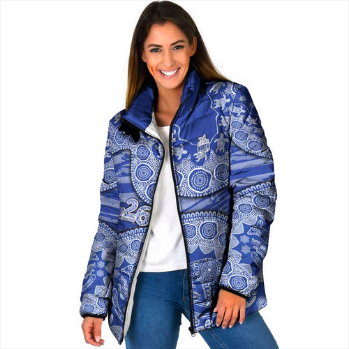 North Melbourne Kangaroos NAIDOC Week 2026 Padded Jacket Australian Aboriginal Dot Art Dreamtime Pattern Style