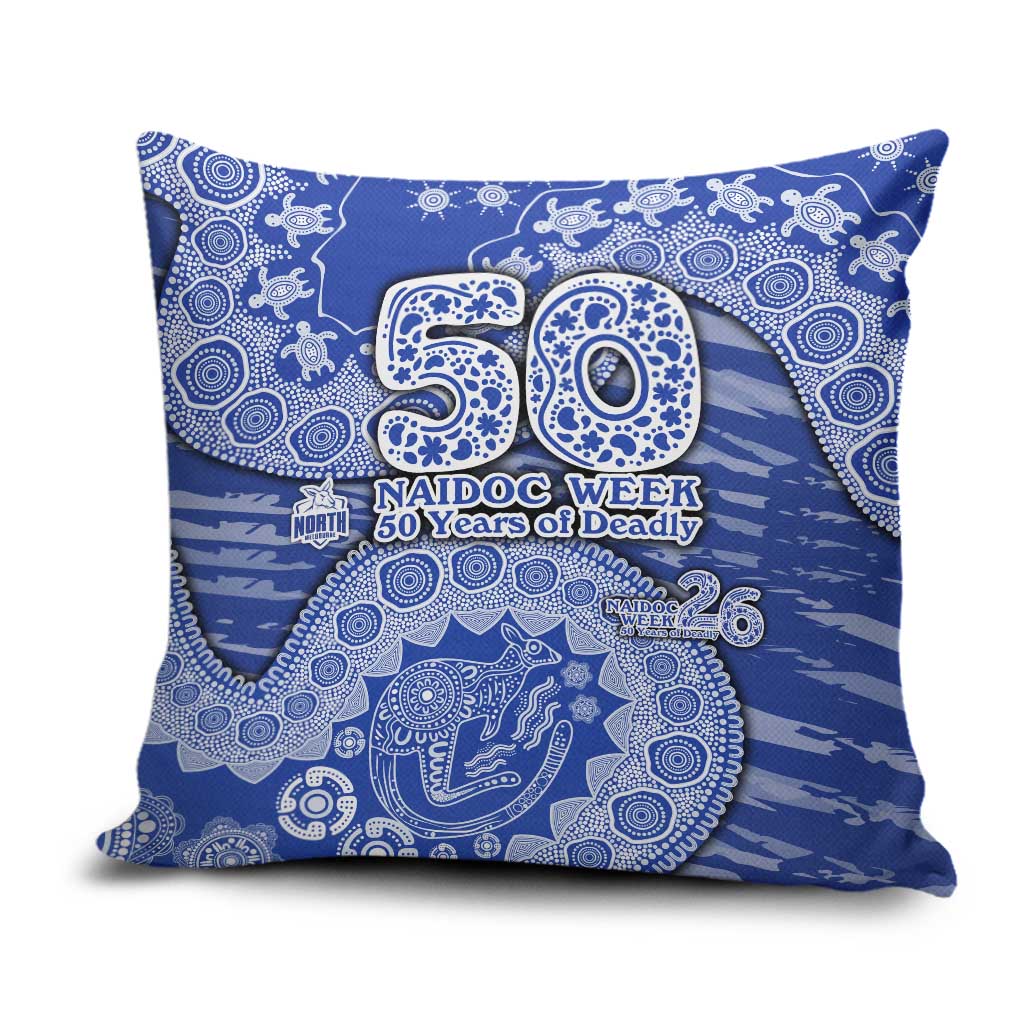 North Melbourne Kangaroos NAIDOC Week 2026 Pillow Cover Australian Aboriginal Dot Art Dreamtime Pattern Style