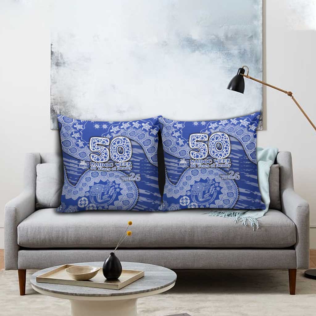 North Melbourne Kangaroos NAIDOC Week 2026 Pillow Cover Australian Aboriginal Dot Art Dreamtime Pattern Style
