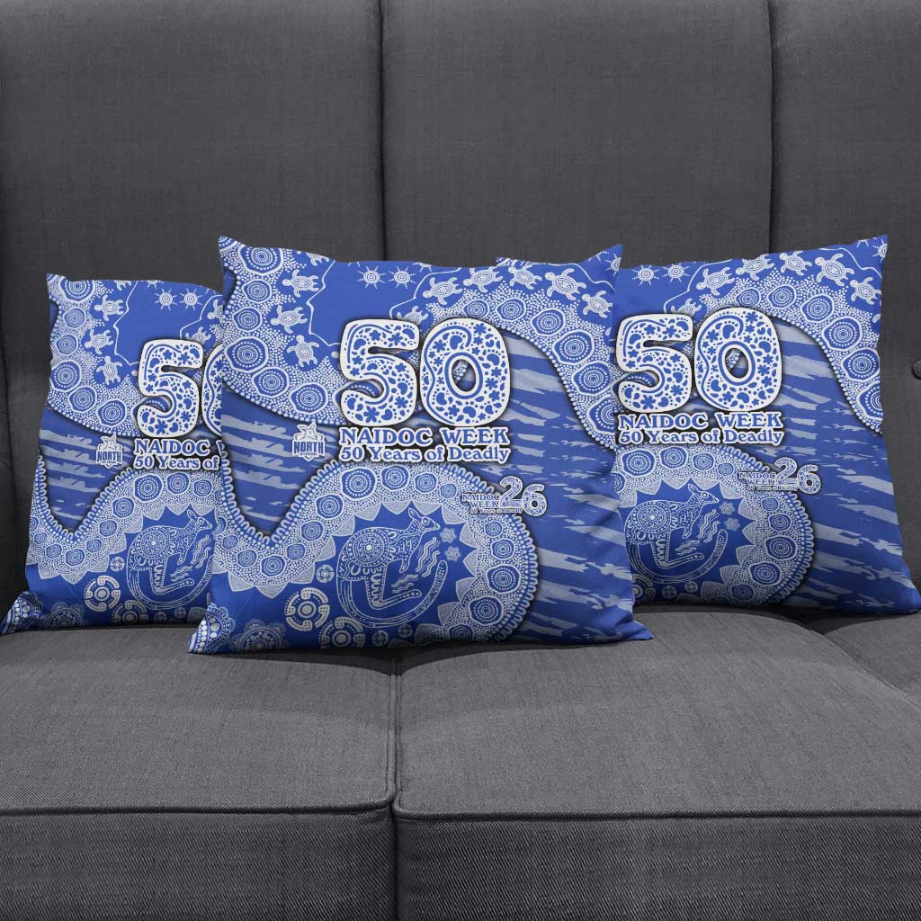 North Melbourne Kangaroos NAIDOC Week 2026 Pillow Cover Australian Aboriginal Dot Art Dreamtime Pattern Style