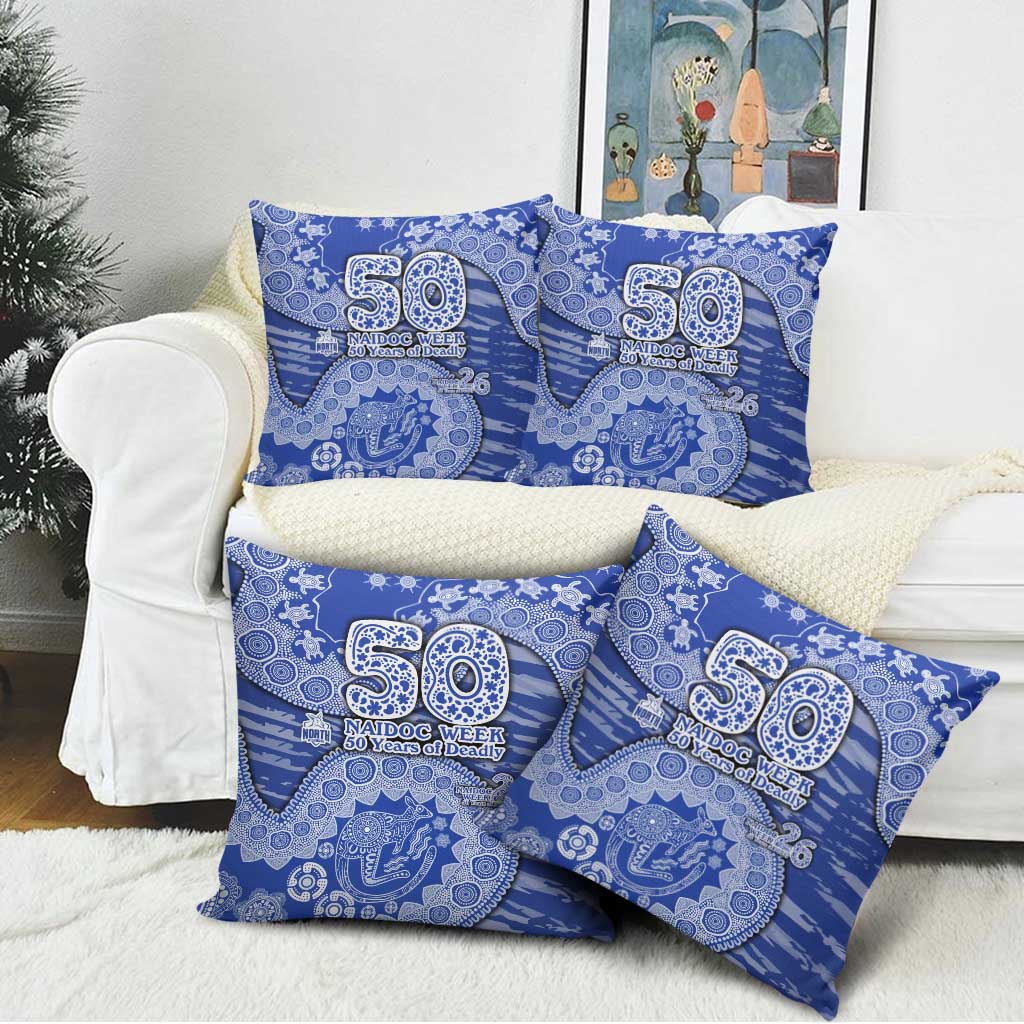 North Melbourne Kangaroos NAIDOC Week 2026 Pillow Cover Australian Aboriginal Dot Art Dreamtime Pattern Style