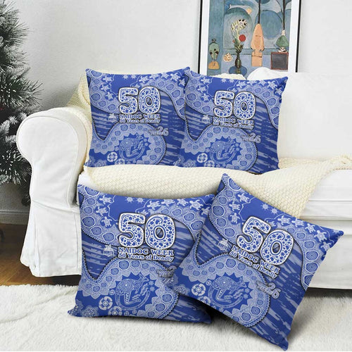 North Melbourne Kangaroos NAIDOC Week 2026 Pillow Cover Australian Aboriginal Dot Art Dreamtime Pattern Style