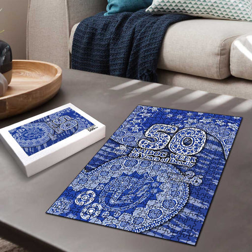 North Melbourne Kangaroos NAIDOC Week 2026 Puzzle Australian Aboriginal Dot Art Dreamtime Pattern Style
