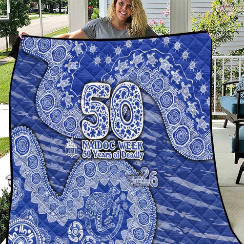 North Melbourne Kangaroos NAIDOC Week 2026 Quilt Australian Aboriginal Dot Art Dreamtime Pattern Style