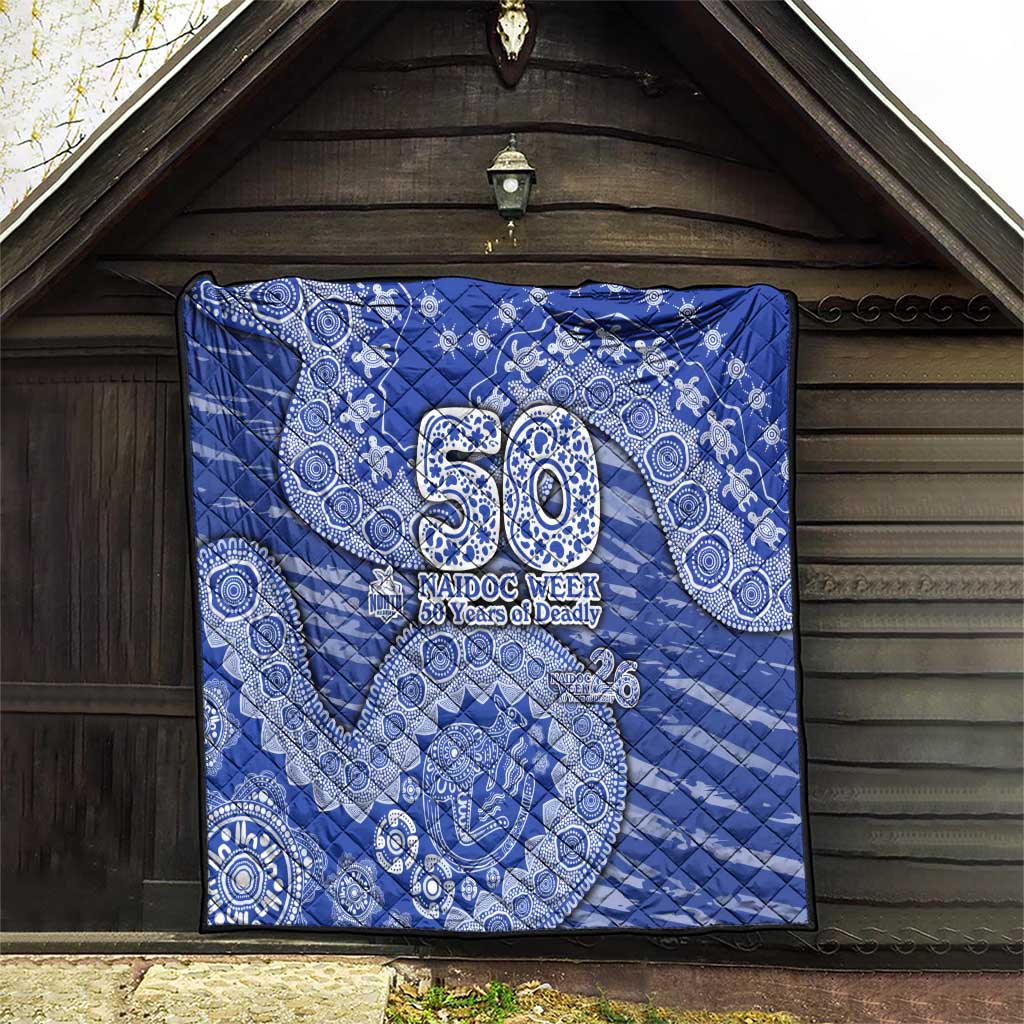 North Melbourne Kangaroos NAIDOC Week 2026 Quilt Australian Aboriginal Dot Art Dreamtime Pattern Style