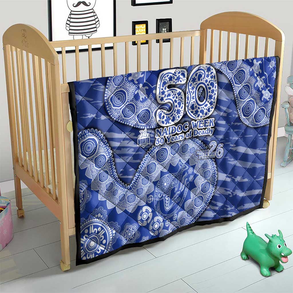 North Melbourne Kangaroos NAIDOC Week 2026 Quilt Australian Aboriginal Dot Art Dreamtime Pattern Style