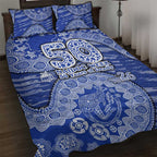North Melbourne Kangaroos NAIDOC Week 2026 Quilt Bed Set Australian Aboriginal Dot Art Dreamtime Pattern Style