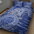 North Melbourne Kangaroos NAIDOC Week 2026 Quilt Bed Set Australian Aboriginal Dot Art Dreamtime Pattern Style