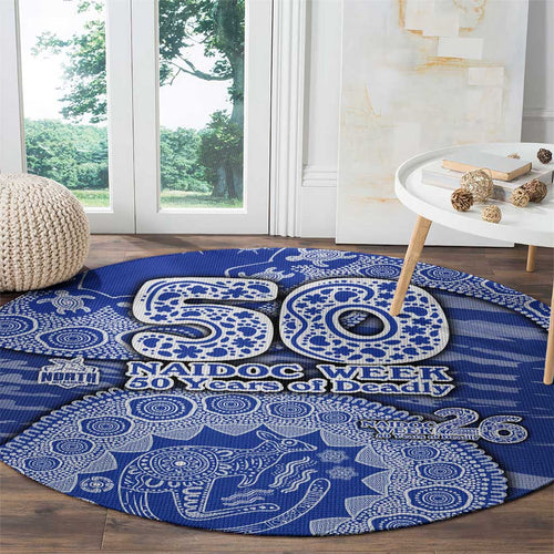 North Melbourne Kangaroos NAIDOC Week 2026 Round Carpet Australian Aboriginal Dot Art Dreamtime Pattern Style