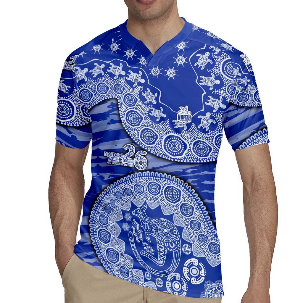 North Melbourne Kangaroos NAIDOC Week 2026 Rugby Jersey Australian Aboriginal Dot Art Dreamtime Pattern Style