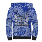 North Melbourne Kangaroos NAIDOC Week 2026 Sherpa Hoodie Australian Aboriginal Dot Art Dreamtime Pattern Style