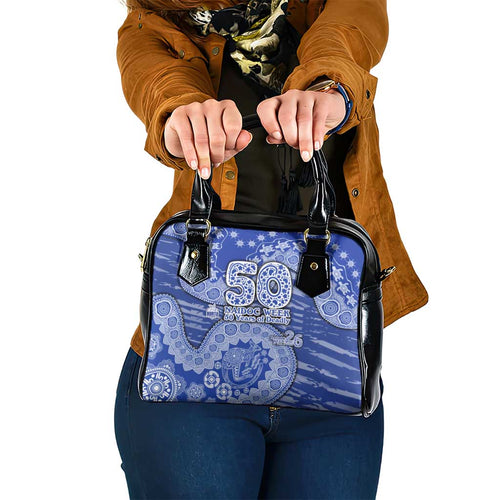 North Melbourne Kangaroos NAIDOC Week 2026 Shoulder Handbag Australian Aboriginal Dot Art Dreamtime Pattern Style