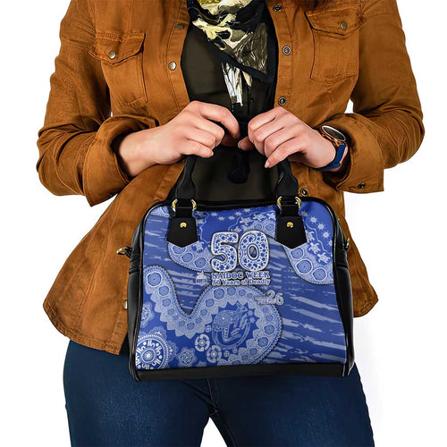 North Melbourne Kangaroos NAIDOC Week 2026 Shoulder Handbag Australian Aboriginal Dot Art Dreamtime Pattern Style