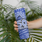 North Melbourne Kangaroos NAIDOC Week 2026 Skinny Tumbler Australian Aboriginal Dot Art Dreamtime Pattern Style