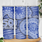 North Melbourne Kangaroos NAIDOC Week 2026 Skinny Tumbler Australian Aboriginal Dot Art Dreamtime Pattern Style
