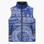 North Melbourne Kangaroos NAIDOC Week 2026 Sleeveless Puffer Jacket Australian Aboriginal Dot Art Dreamtime Pattern Style