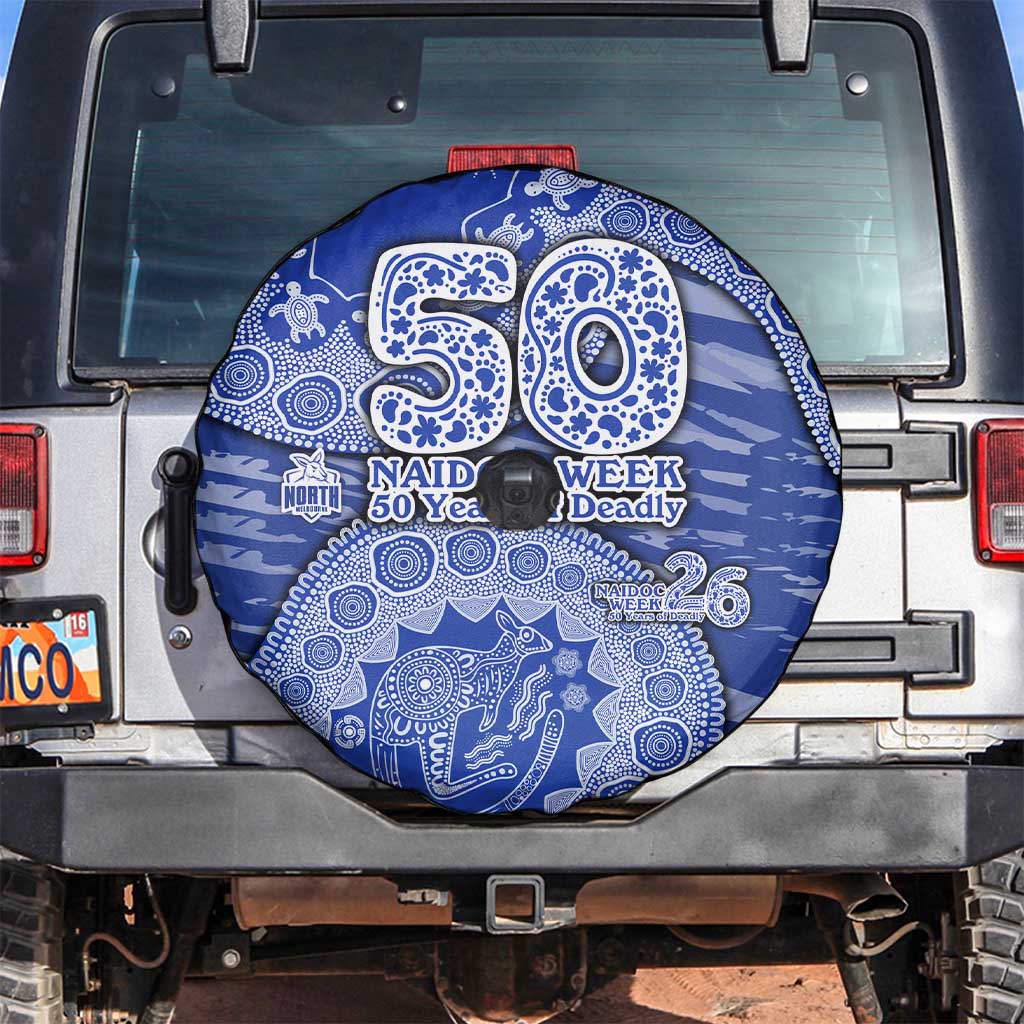 North Melbourne Kangaroos NAIDOC Week 2026 Spare Tire Cover Australian Aboriginal Dot Art Dreamtime Pattern Style