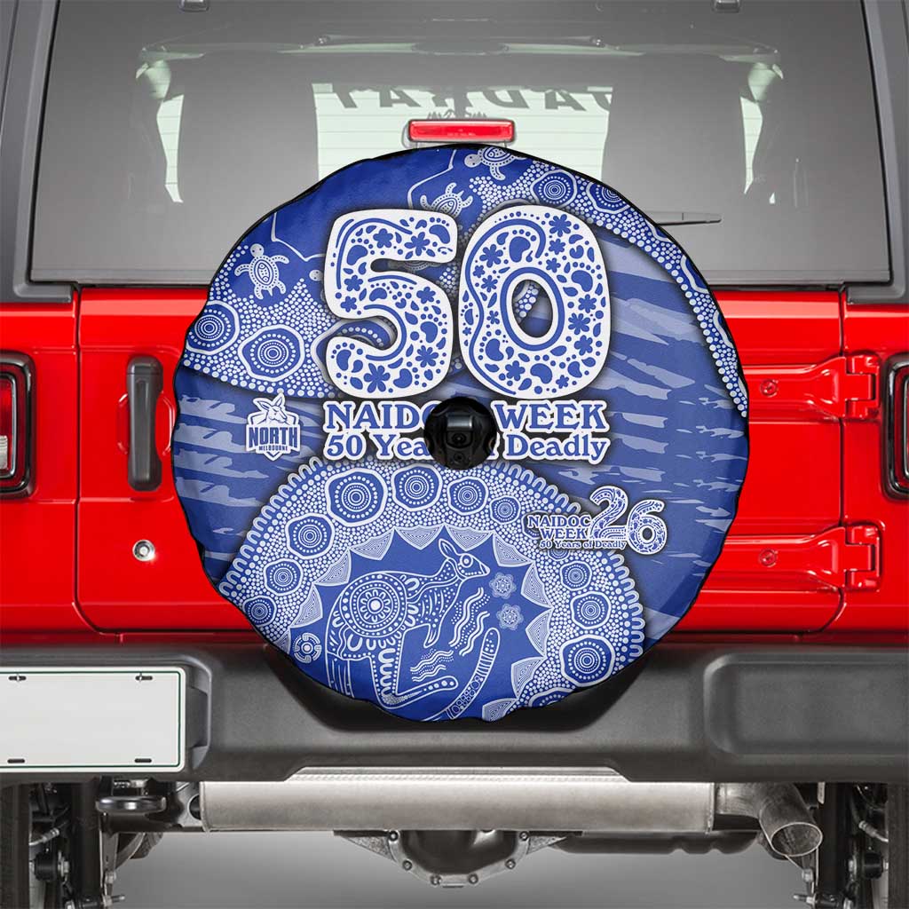 North Melbourne Kangaroos NAIDOC Week 2026 Spare Tire Cover Australian Aboriginal Dot Art Dreamtime Pattern Style