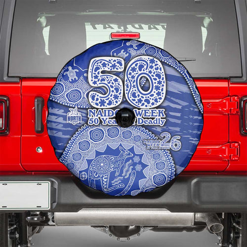 North Melbourne Kangaroos NAIDOC Week 2026 Spare Tire Cover Australian Aboriginal Dot Art Dreamtime Pattern Style