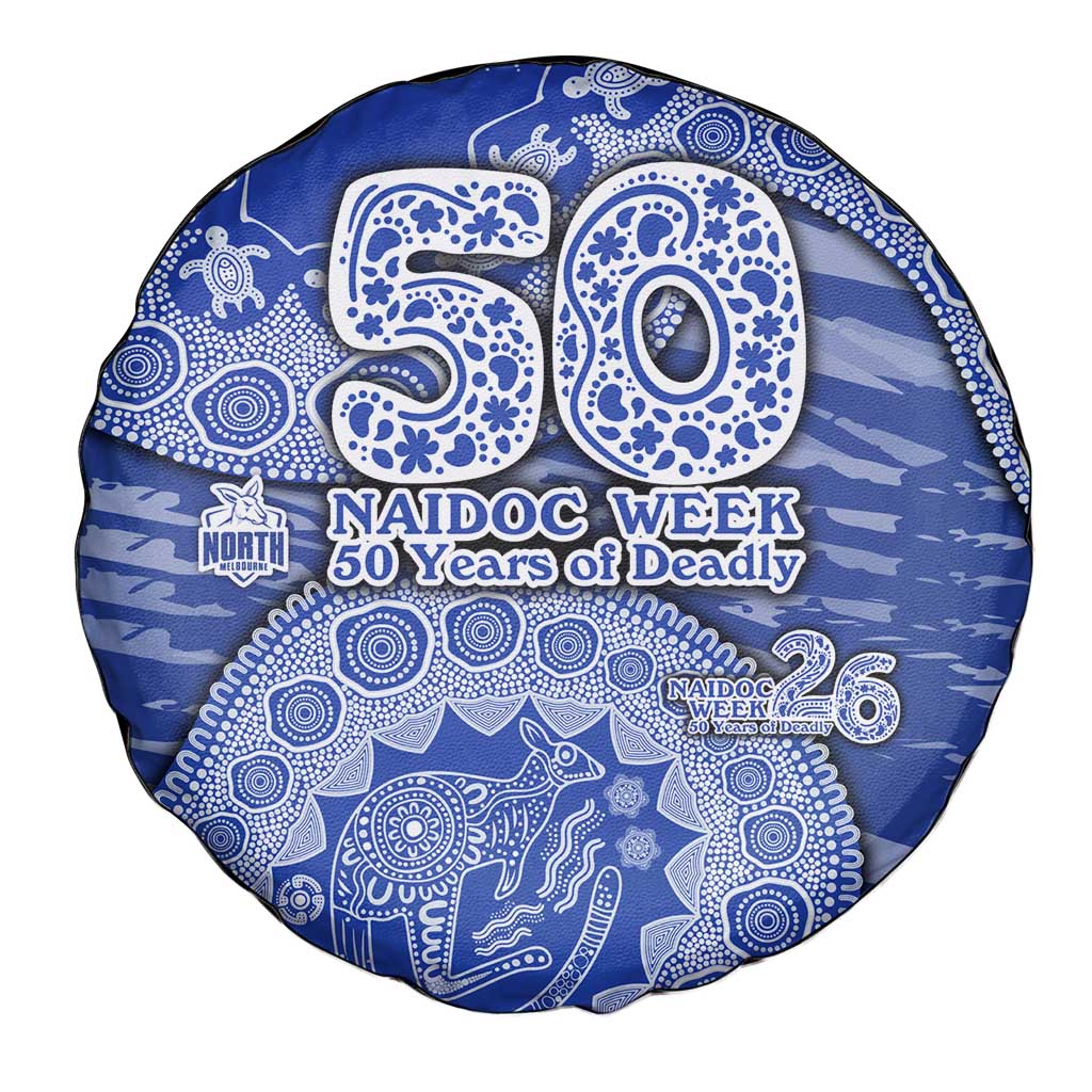 North Melbourne Kangaroos NAIDOC Week 2026 Spare Tire Cover Australian Aboriginal Dot Art Dreamtime Pattern Style