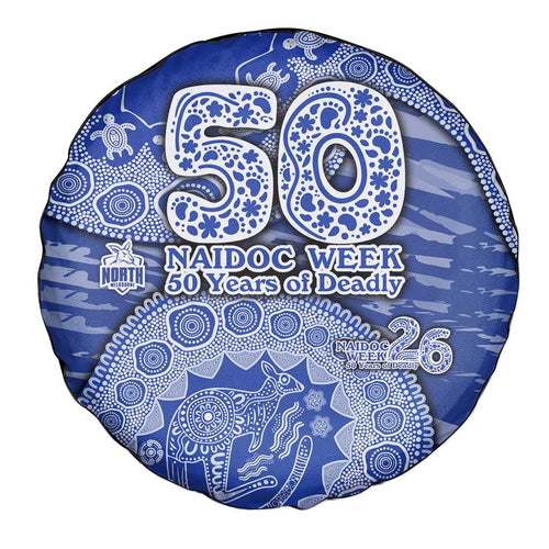 North Melbourne Kangaroos NAIDOC Week 2026 Spare Tire Cover Australian Aboriginal Dot Art Dreamtime Pattern Style