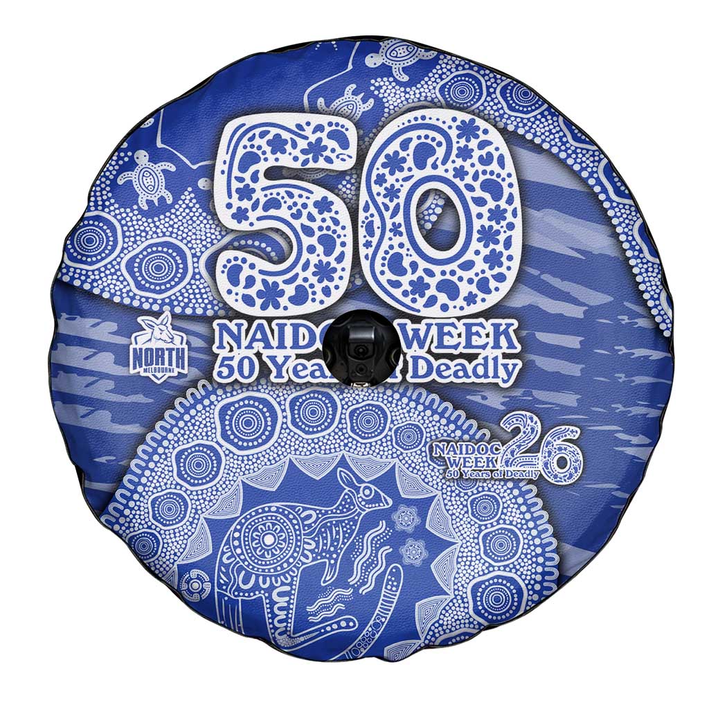 North Melbourne Kangaroos NAIDOC Week 2026 Spare Tire Cover Australian Aboriginal Dot Art Dreamtime Pattern Style