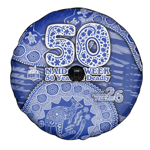 North Melbourne Kangaroos NAIDOC Week 2026 Spare Tire Cover Australian Aboriginal Dot Art Dreamtime Pattern Style