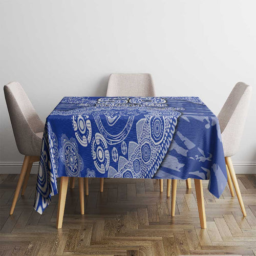 North Melbourne Kangaroos NAIDOC Week 2026 Tablecloth Australian Aboriginal Dot Art Dreamtime Pattern Style