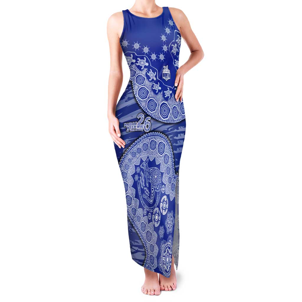 North Melbourne Kangaroos NAIDOC Week 2026 Tank Maxi Dress Australian Aboriginal Dot Art Dreamtime Pattern Style