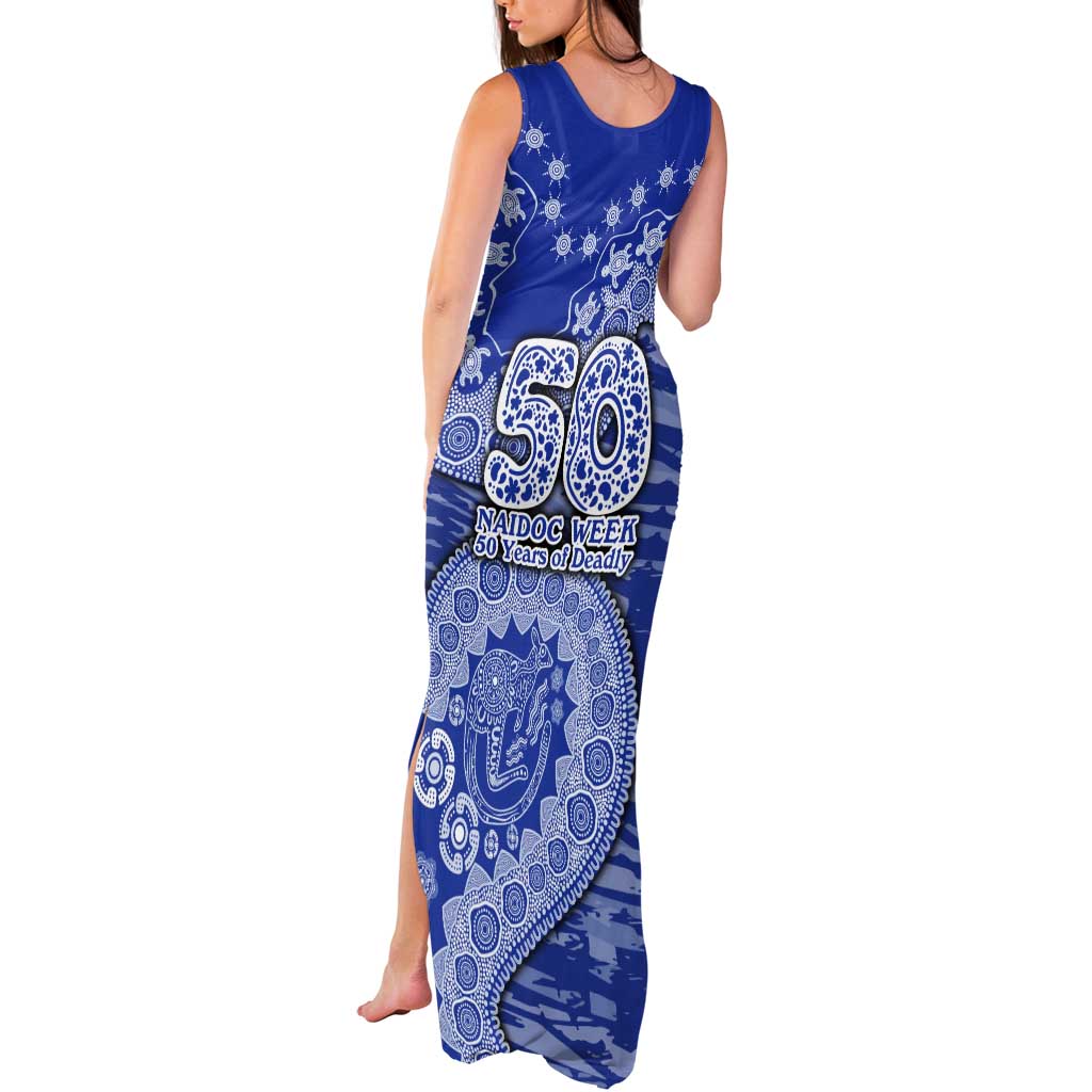 North Melbourne Kangaroos NAIDOC Week 2026 Tank Maxi Dress Australian Aboriginal Dot Art Dreamtime Pattern Style