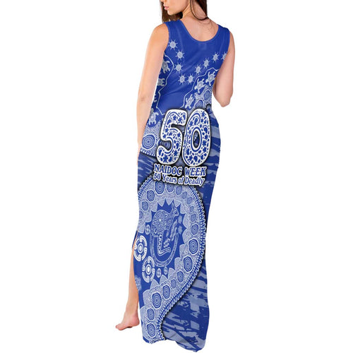 North Melbourne Kangaroos NAIDOC Week 2026 Tank Maxi Dress Australian Aboriginal Dot Art Dreamtime Pattern Style